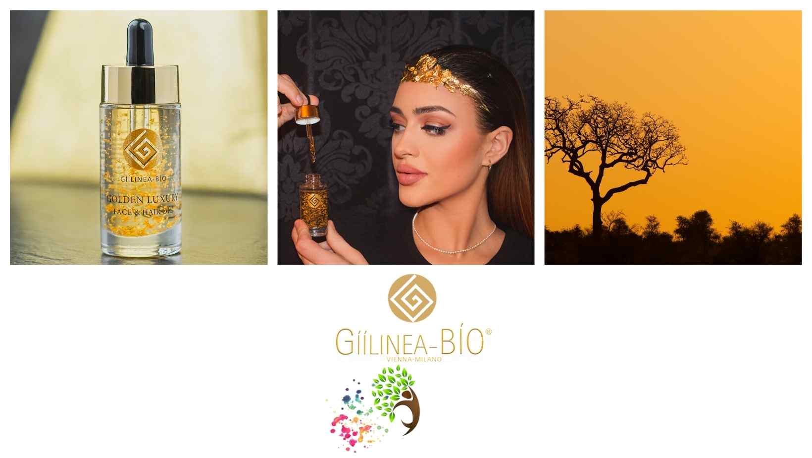 Golden Luxury Marula Oil von GÍÍLINEA Bio mit edlem Marula-Öl, luxuriösem Blattgold & Vitamin E.